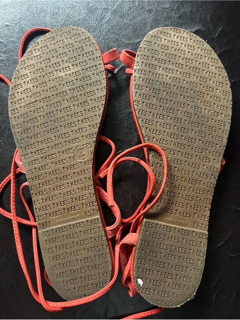 Great Condition Tkees Tie-Up Strappy Sandals. Size 5 (fits 5.5).